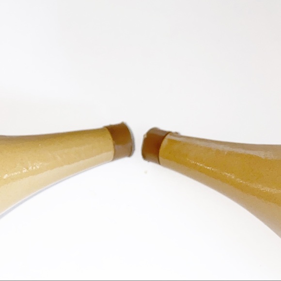 Tahari | Open Toe Camel Patent Pumps 10 - Picture 10 of 11